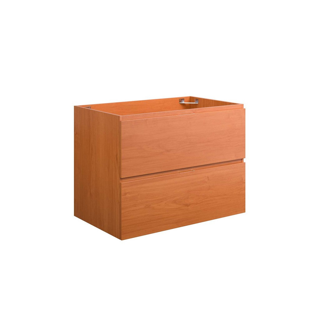 Scenic 30" Wall-Mount Bathroom Vanity Cabinet (Sink Basin Not Included) by Modway| Brown