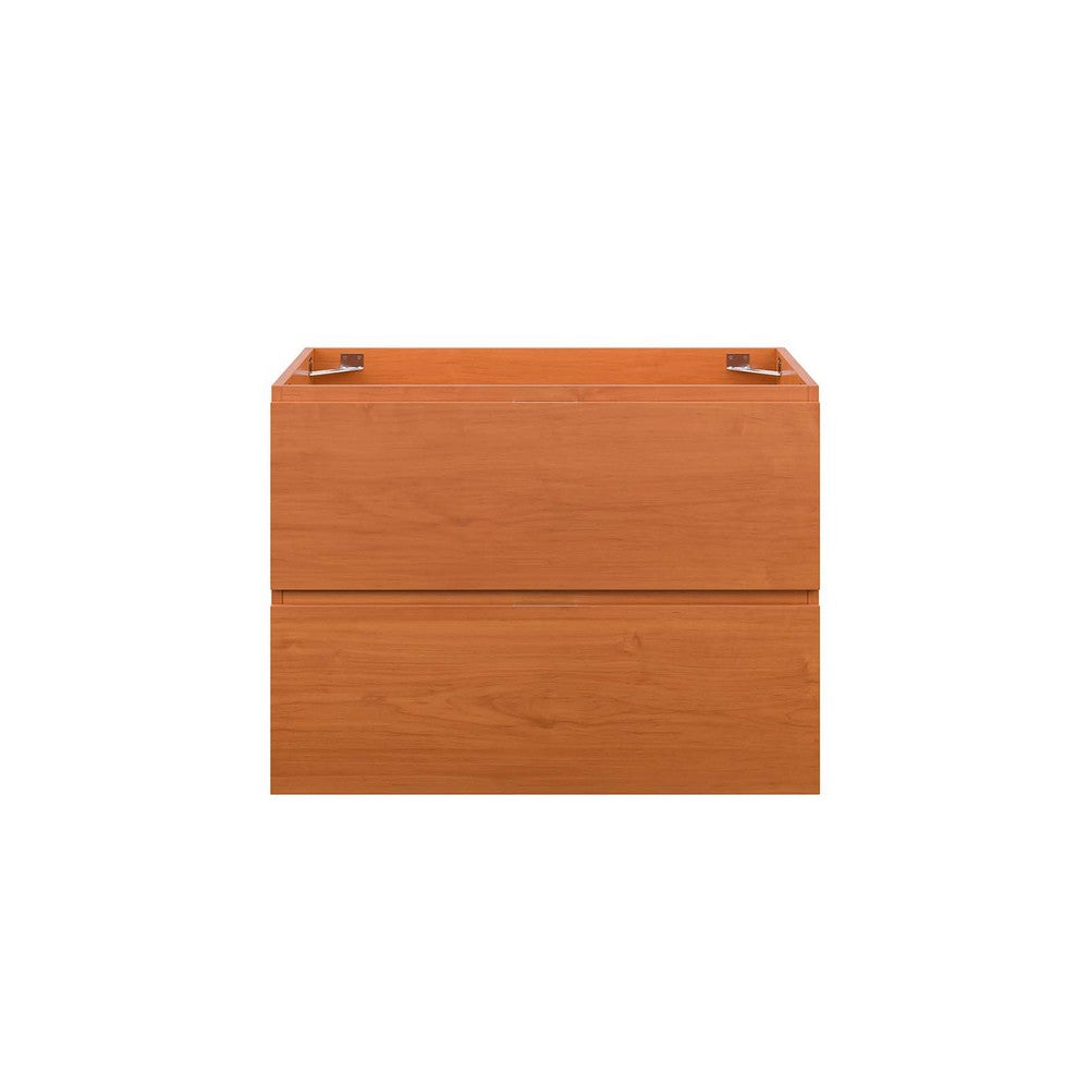 Scenic 30" Wall-Mount Bathroom Vanity Cabinet (Sink Basin Not Included) by Modway| Brown