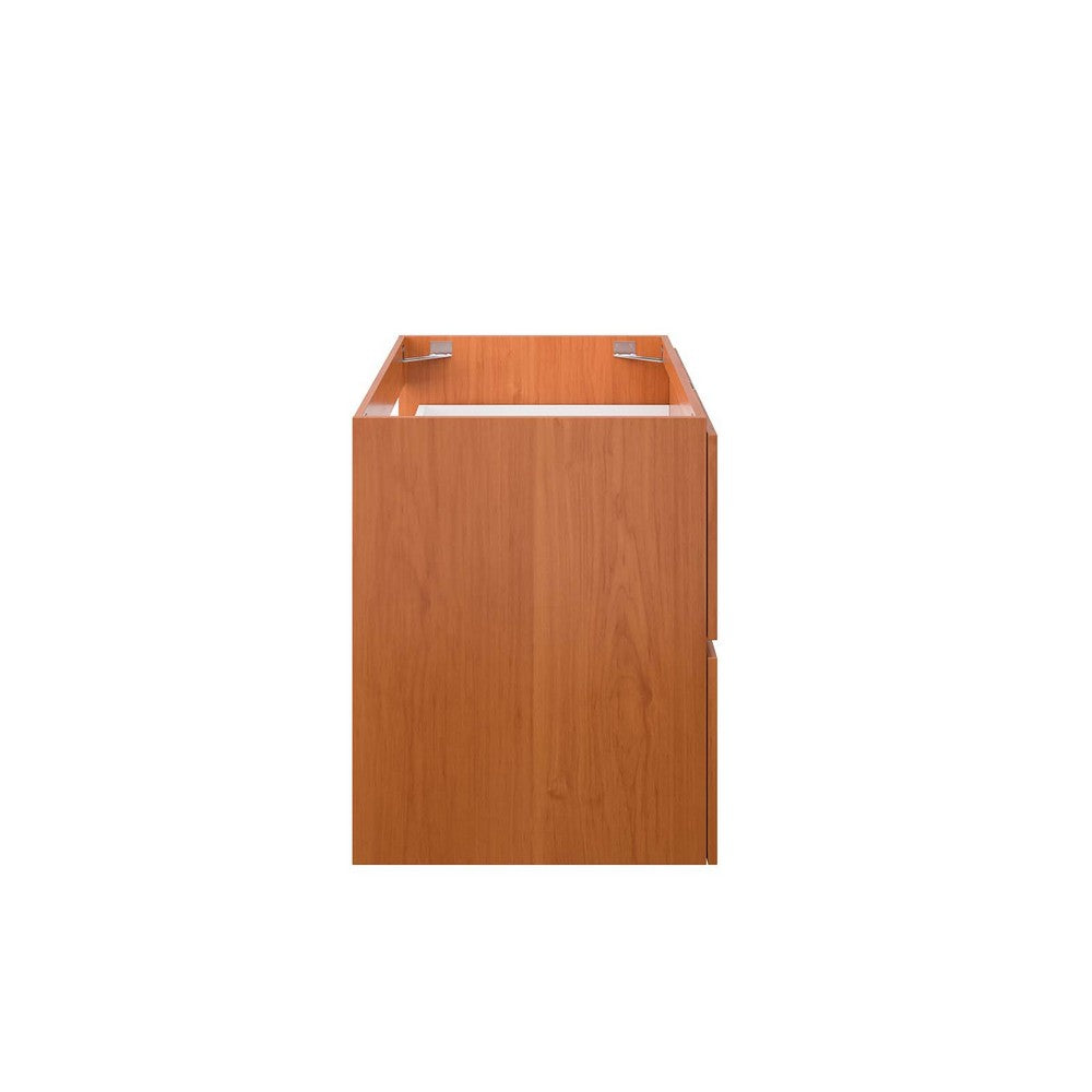 Scenic 36" Wall-Mount Bathroom Vanity Cabinet (Sink Basin Not Included) by Modway| Brown