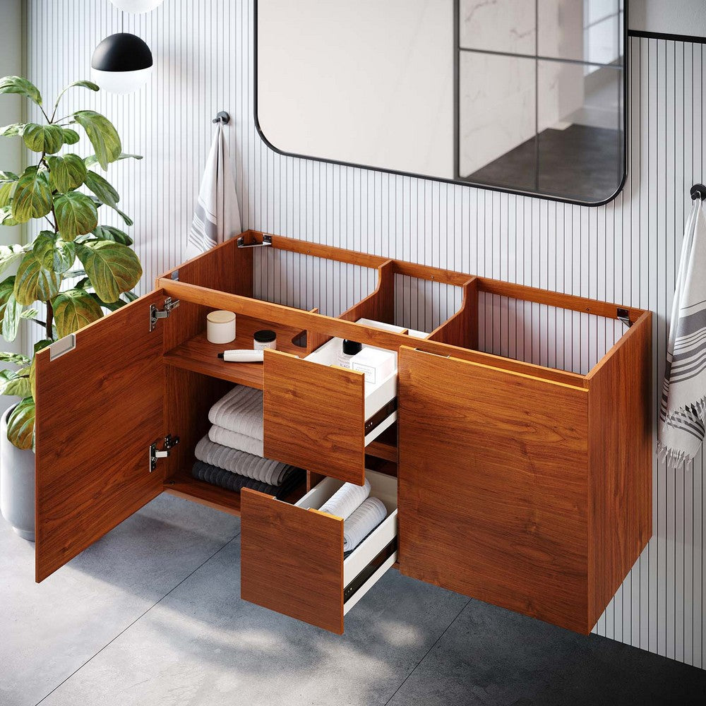 Scenic 48" Double Sink Compatible (Not Included) Bathroom Vanity Cabinet by Modway| Brown