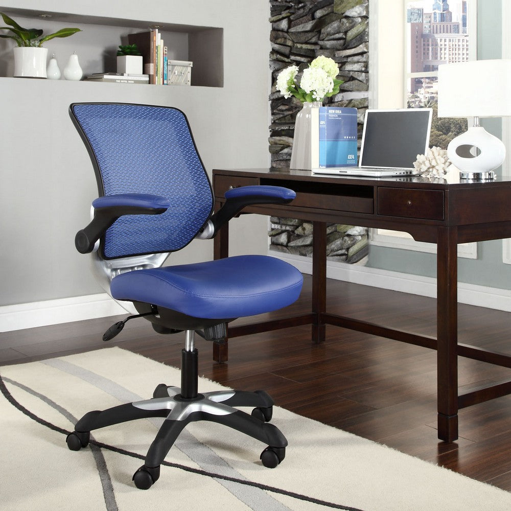 Edge Vinyl Office Chair - No Shipping Charges MDY-EEI-595-BLU