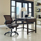 Modway Edge Mesh Back and White Vegan Leather Seat Office Chair with Flip-Up Arms-Computer Desks in Brown MDY-EEI-595-BRN