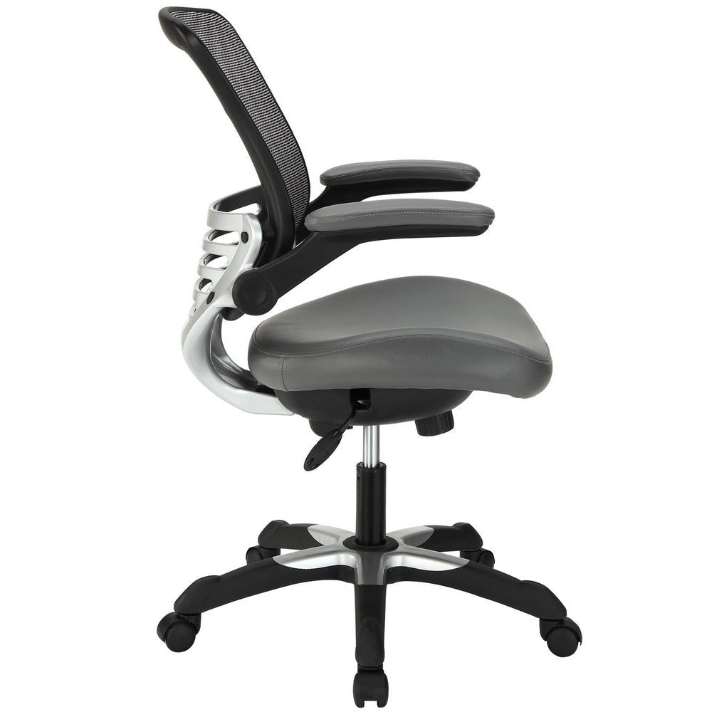 Gray Edge Vinyl Office Chair - No Shipping Charges MDY-EEI-595-GRY