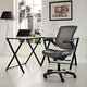 Modway Edge Mesh Back and White Vinyl Seat Office Chair With Flip-Up Arms - Computer Desks in Gray