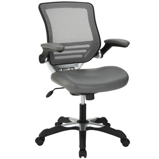Gray Edge Vinyl Office Chair - No Shipping Charges