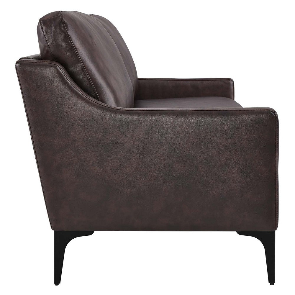 Corland Leather Sofa by Modway| Brown