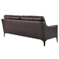 Modway Corland Upholstered Leather Sofa Brown MDY-EEI-6018-BRN