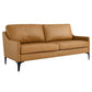 Modway Corland Upholstered Leather, Sofa, Tan