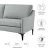 Corland Upholstered Fabric Sofa by Modway| Gray