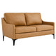 Modway Corland Upholstered Leather, Loveseat, Tan