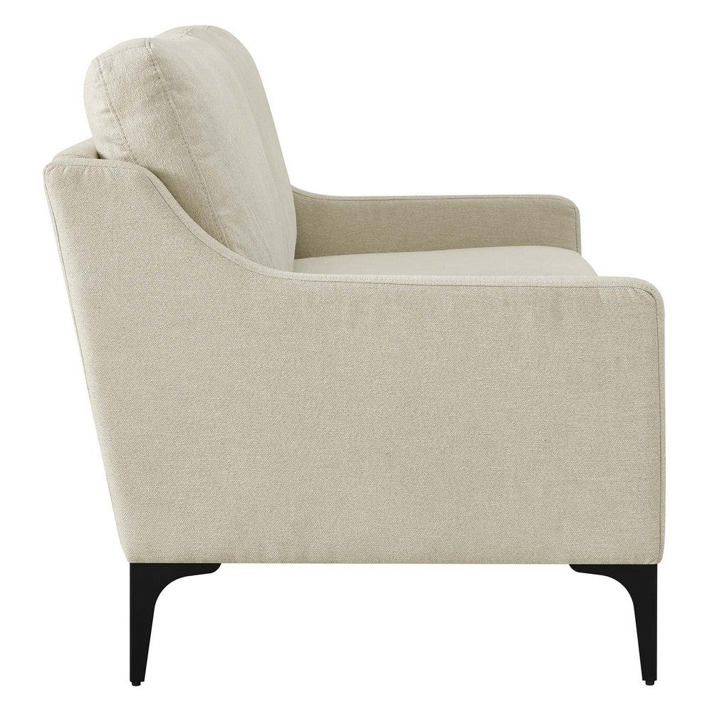Corland Upholstered Fabric Loveseat by Modway| Brown