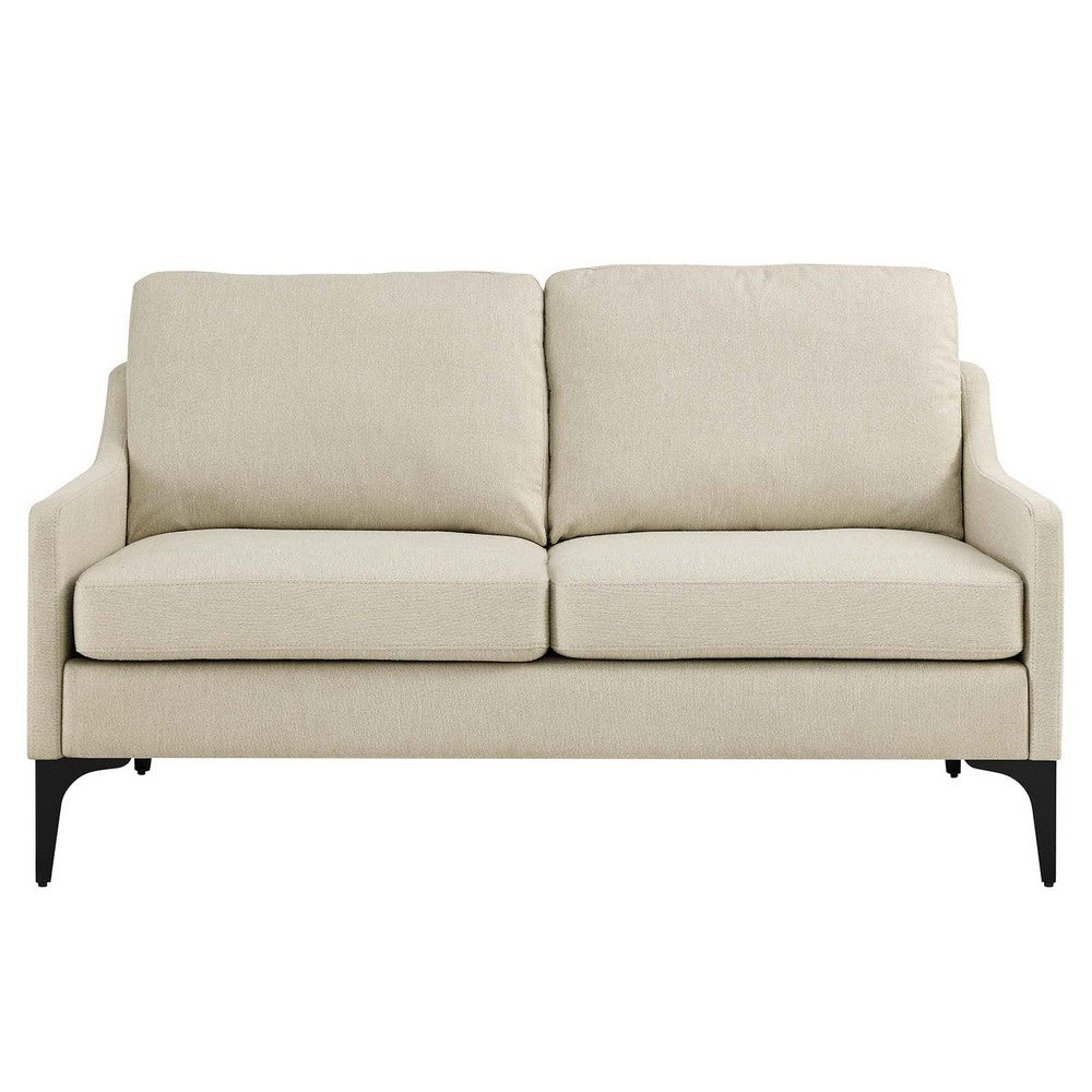 Corland Upholstered Fabric Loveseat by Modway| Brown