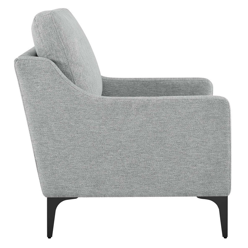 Modway Corland Upholstered Fabric Armchair Light Gray MDY-EEI-6023-LGR