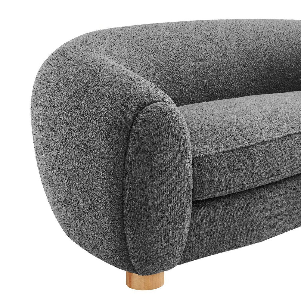 Modway Abundant Boucle Upholstered Fabric Sofa with Gray Finish EEI-6024-GRY MDY-EEI-6024-GRY