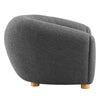 Abundant Boucle Upholstered Fabric Armchair by Modway| Gray