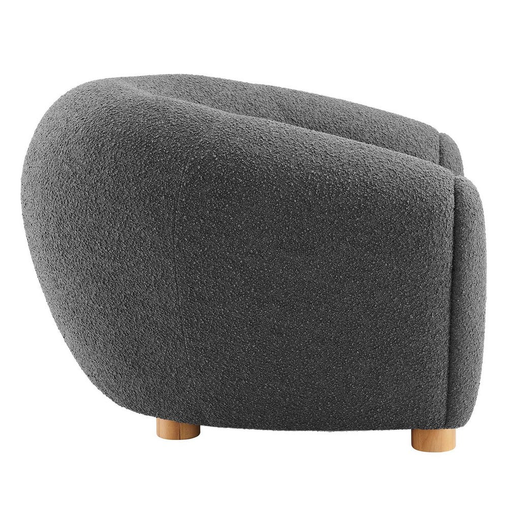 Abundant Boucle Upholstered Fabric Armchair by Modway| Gray