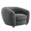 Abundant Boucle Upholstered Fabric Armchair by Modway| Gray