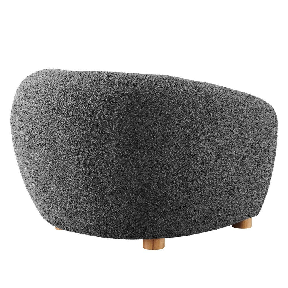 Abundant Boucle Upholstered Fabric Armchair by Modway| Gray