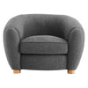 Abundant Boucle Upholstered Fabric Armchair by Modway| Gray