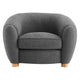 Abundant Boucle Upholstered Fabric Armchair by Modway| Gray