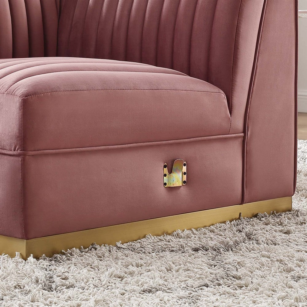 Modway Red Chair Buy Sanguine Left Corner Velvet Chair Red by Modway | Fast Shipping ...