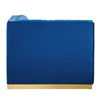 Sanguine Channel Tufted Performance Velvet Modular Sectional Sofa Left Corner Chair by Modway| Blue