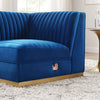 Sanguine Channel Tufted Performance Velvet Modular Sectional Sofa Right Corner Chair by Modway| Blue