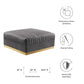 Sanguine Channel Tufted Performance Velvet Modular Sectional Sofa Ottoman  - No Shipping Charges