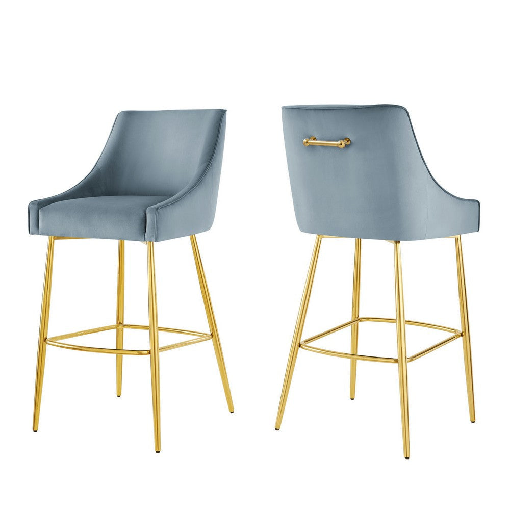 Modway Discern 2, Two Bar Stools, Light Blue