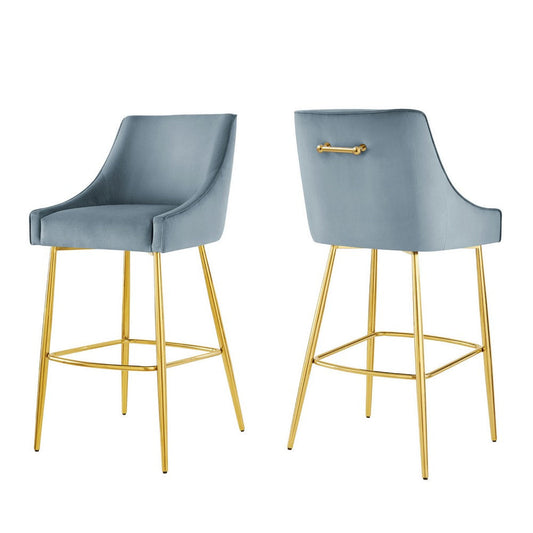 Modway Discern 2, Two Bar Stools, Light Blue