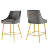 Modway Discern 2, Two Counter Stools, Gray