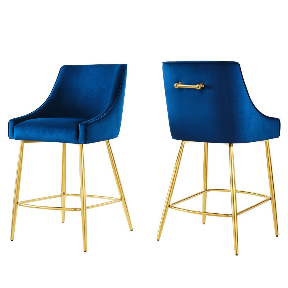 Modway Discern 2, Two Counter Stools, Navy