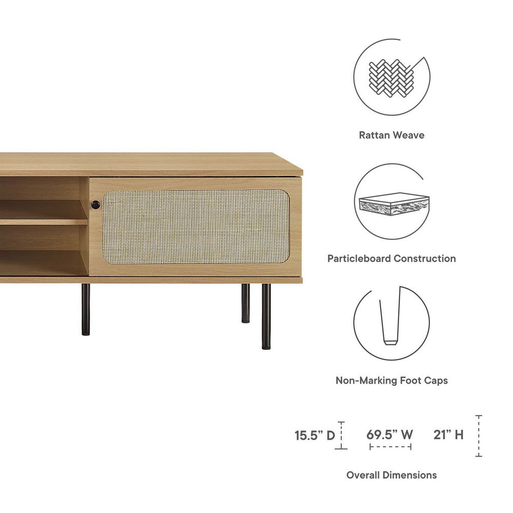 Cambria 70" TV Stand by Modway| Brown