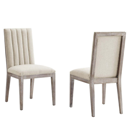 Maisonette French Vintage Tufted Fabric Dining Side Chairs Set of 2 - No Shipping Charges