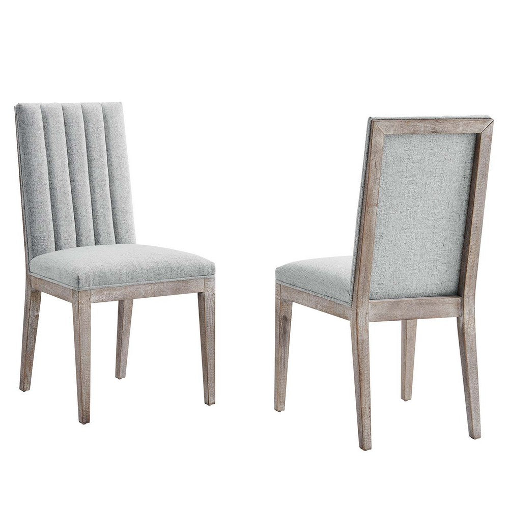 Maisonette French Vintage Tufted Fabric Dining Side Chairs Set of 2 - No Shipping Charges