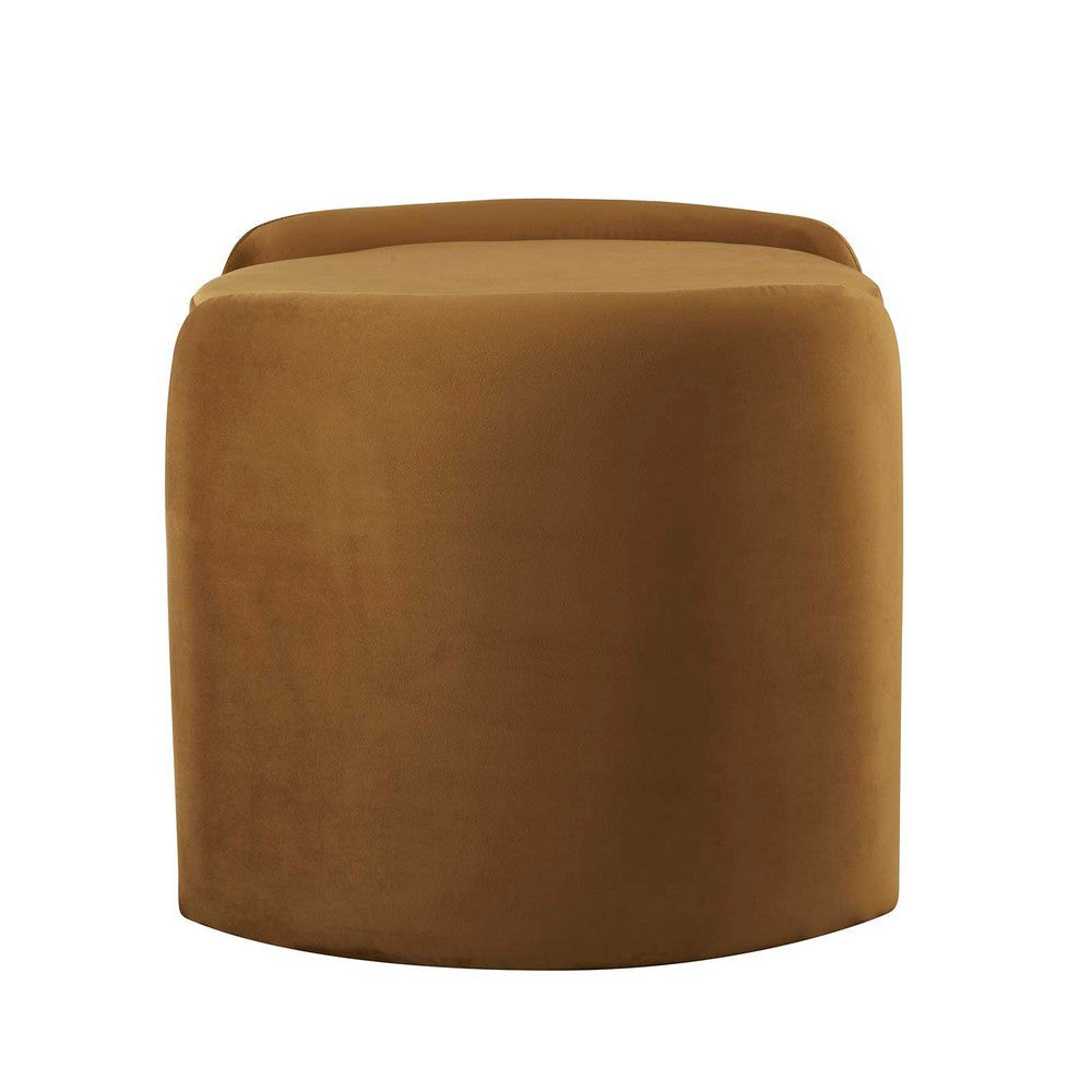 Modway EEI-6055-COG Nebula Upholstered Performance Velvet Ottoman Cognac MDY-EEI-6055-COG