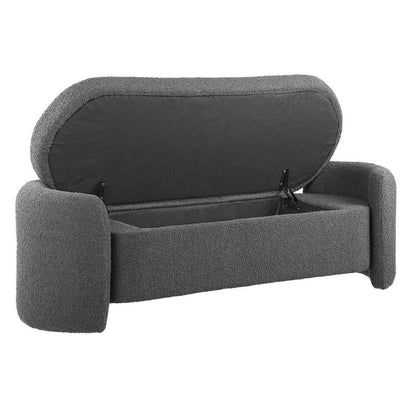 Nebula Boucle Upholstered Bench - No Shipping Charges MDY-EEI-6056-CHA