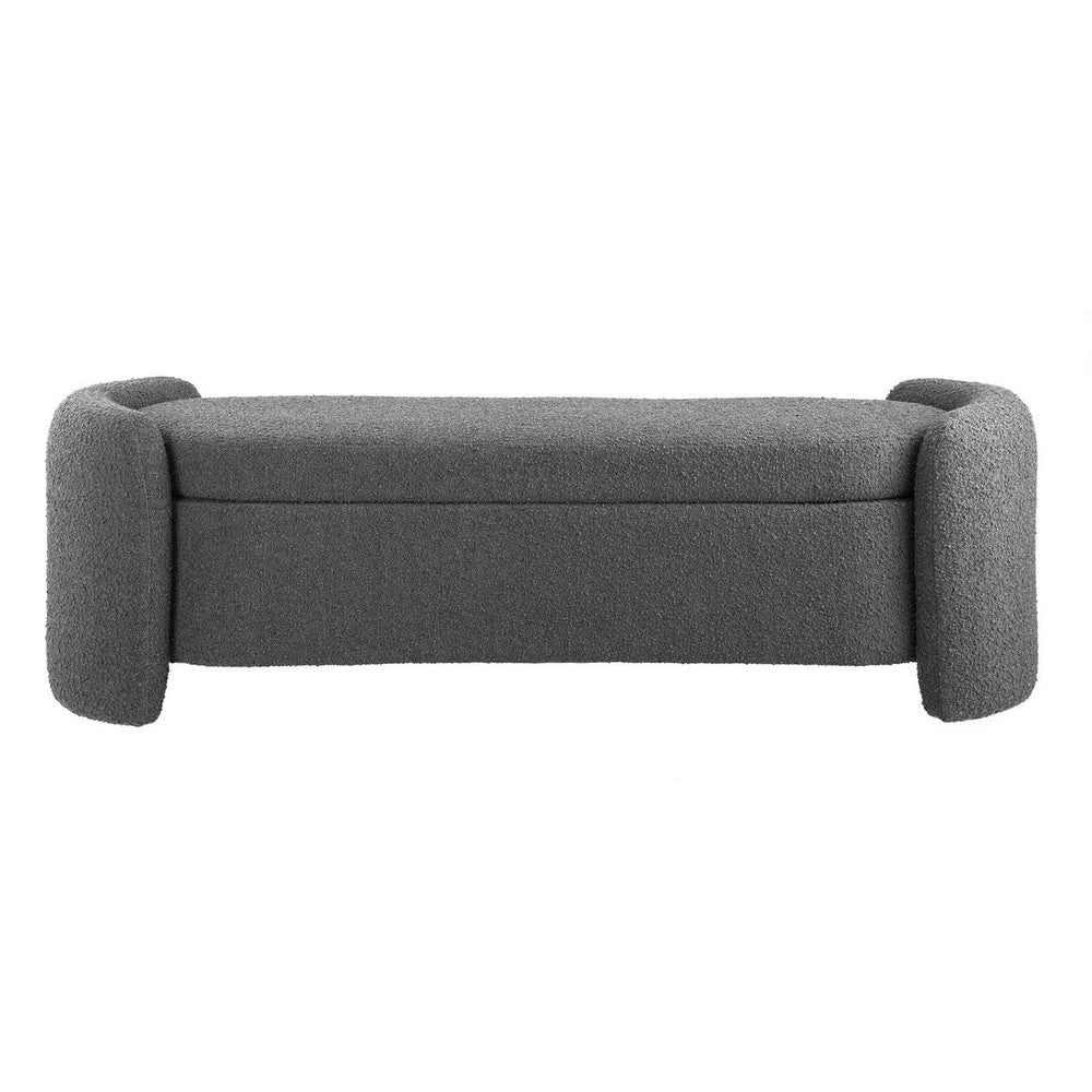 Nebula Boucle Upholstered Bench  - No Shipping Charges