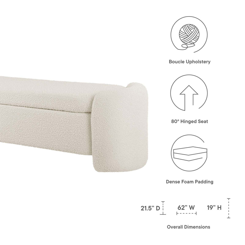 Nebula Boucle Upholstered Bench MDY-EEI-6056-IVO