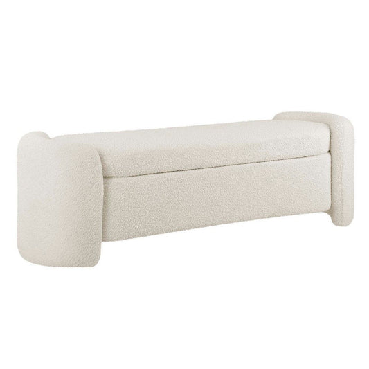 Nebula Boucle Upholstered Bench - No Shipping Charges