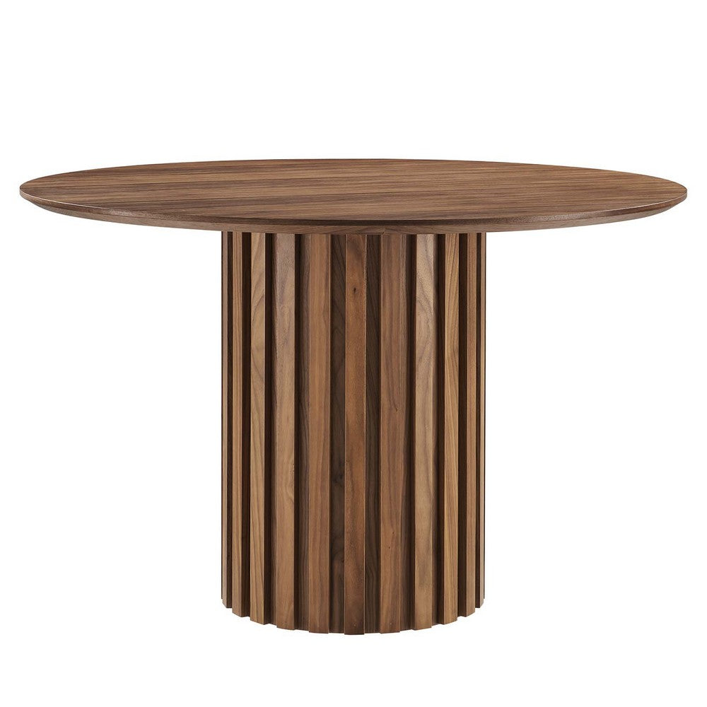 Senja 47" Round Dining Table by Modway| Brown