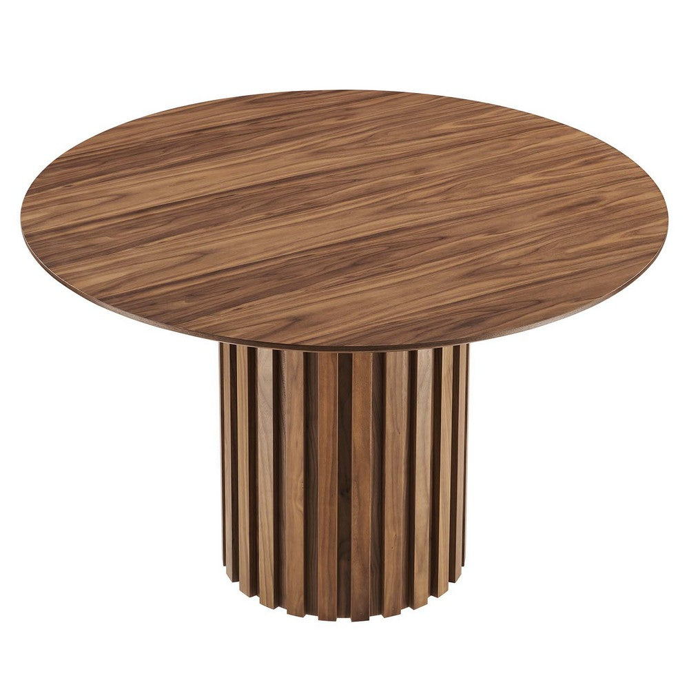 Senja 47" Round Dining Table by Modway| Brown