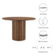 Senja 47" Round Dining Table by Modway| Brown