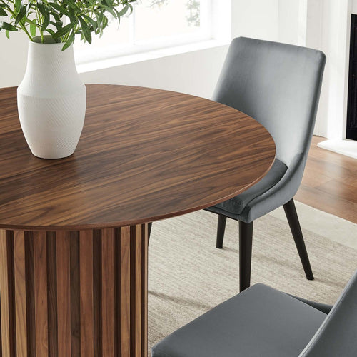Senja 47" Round Dining Table by Modway| Brown