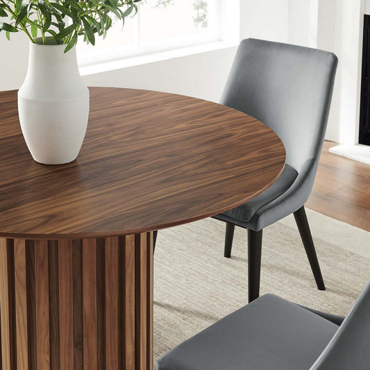 Senja 47" Round Dining Table by Modway| Brown