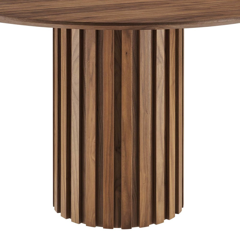 Senja 47" Round Dining Table by Modway| Brown