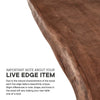 Viggo 60’’ Live Edge Acacia Wood Acacia Wood Dining Table by Modway