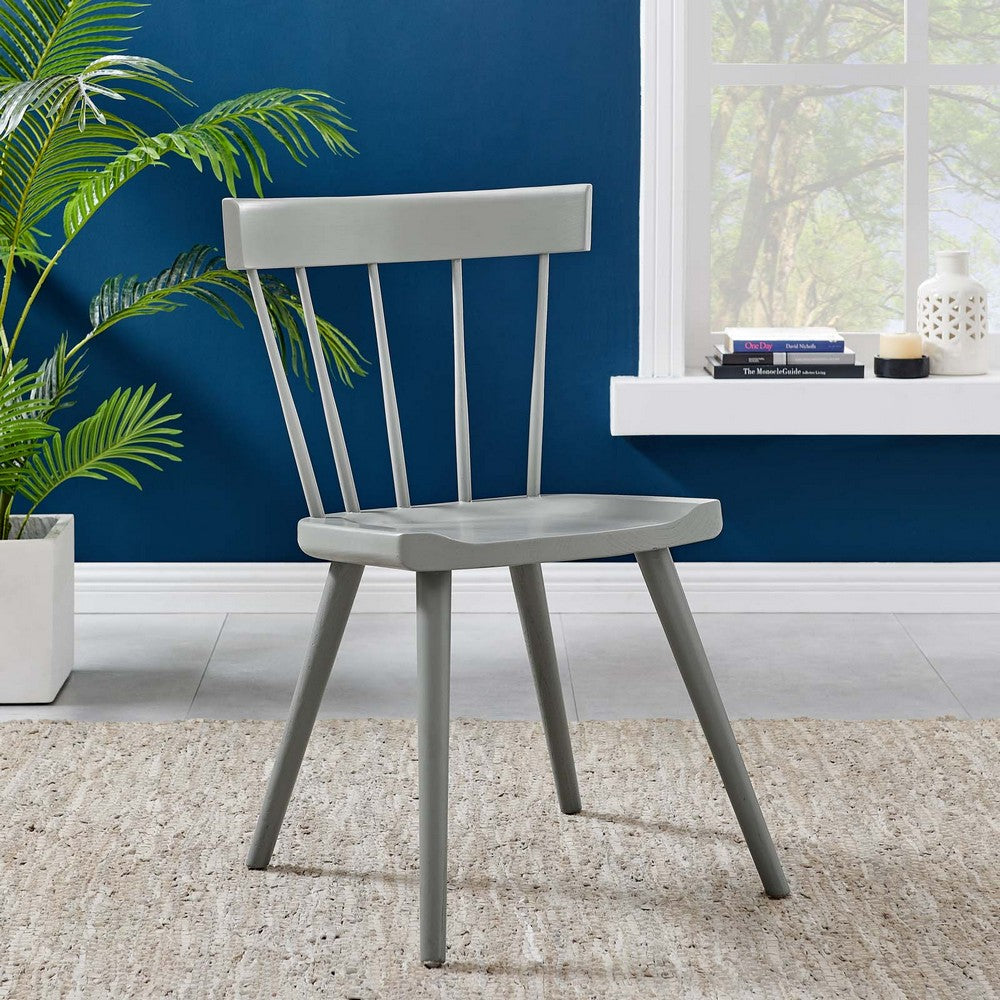 Sutter Wood Dining Side Chair Set of 2 by Modway| Gray