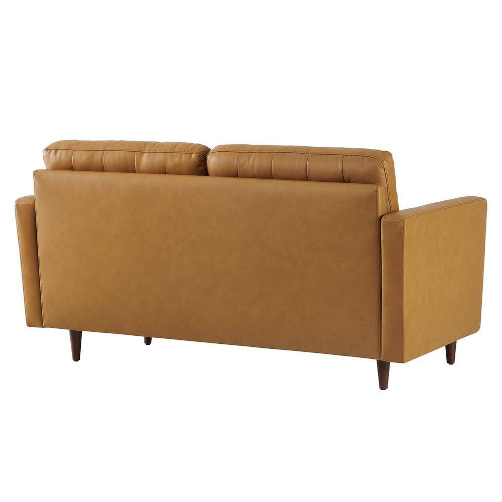 Modway Exalt Tufted Vegan Leather Loveseat Tan MDY-EEI-6100-TAN