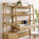 Modway Bixby 2-Piece Wood Office Desk and Bookshelf